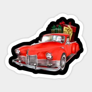 Classic Christmas Vintage Truck Sticker